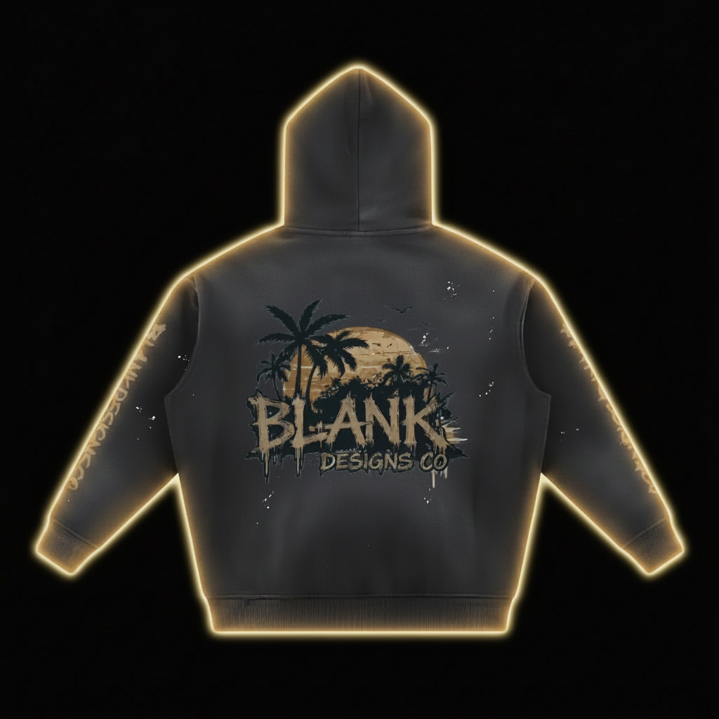 BlankDesignsCo Midnight Ripped Hoodie