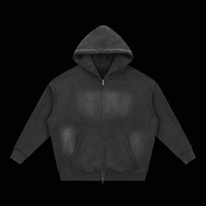 BlankDesignsCo vintage Zip Up "Never Home" Hoodie