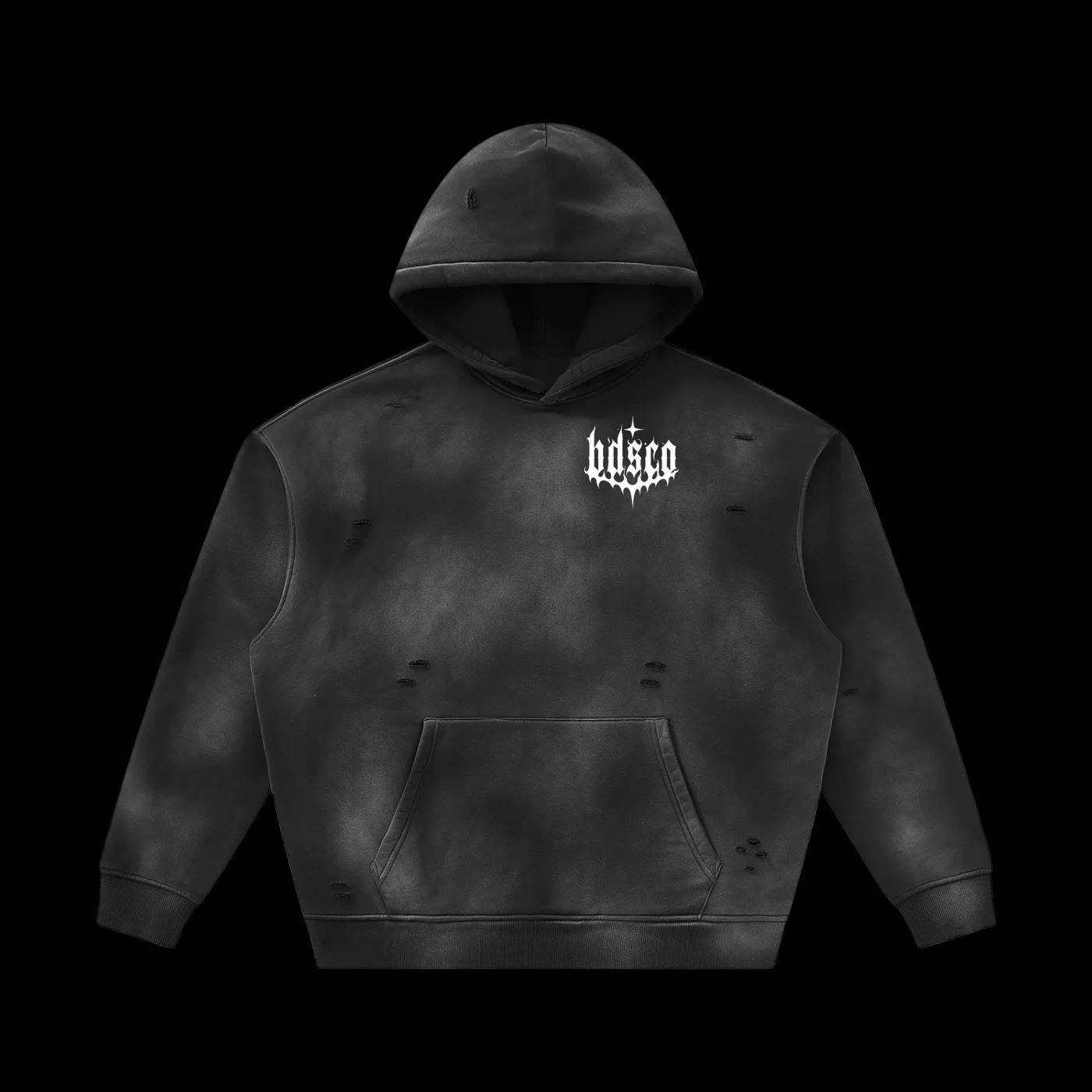 BlankDesignsCo Frayed Signature Hoodie
