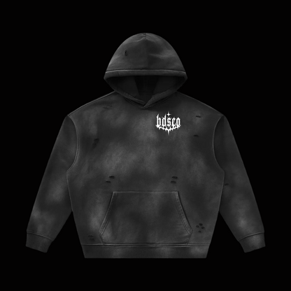 BlankDesignsCo Frayed Signature Hoodie