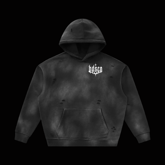 BlankDesignsCo Frayed Signature Hoodie