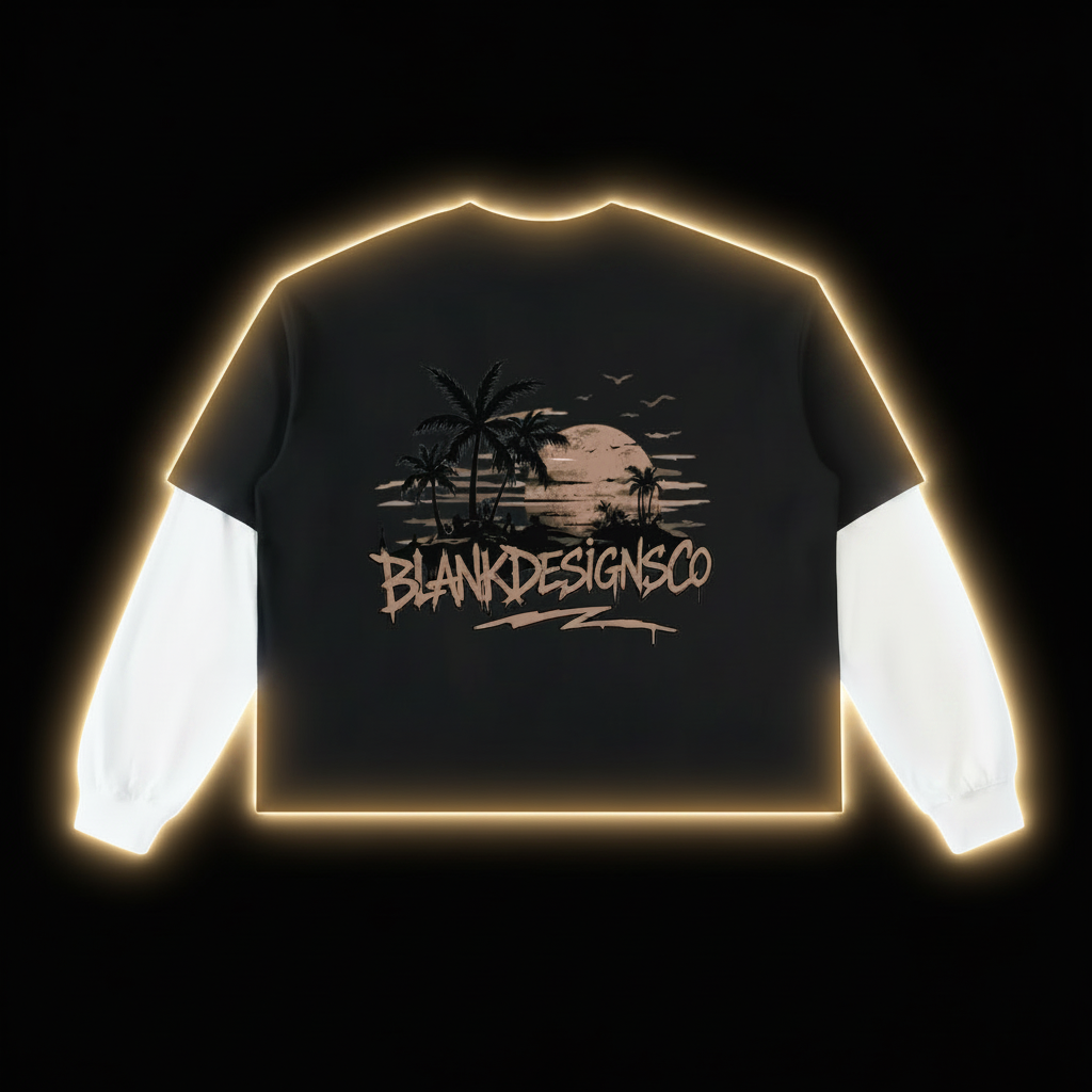 BlankDesignsCo Midnight layered T-Shirt