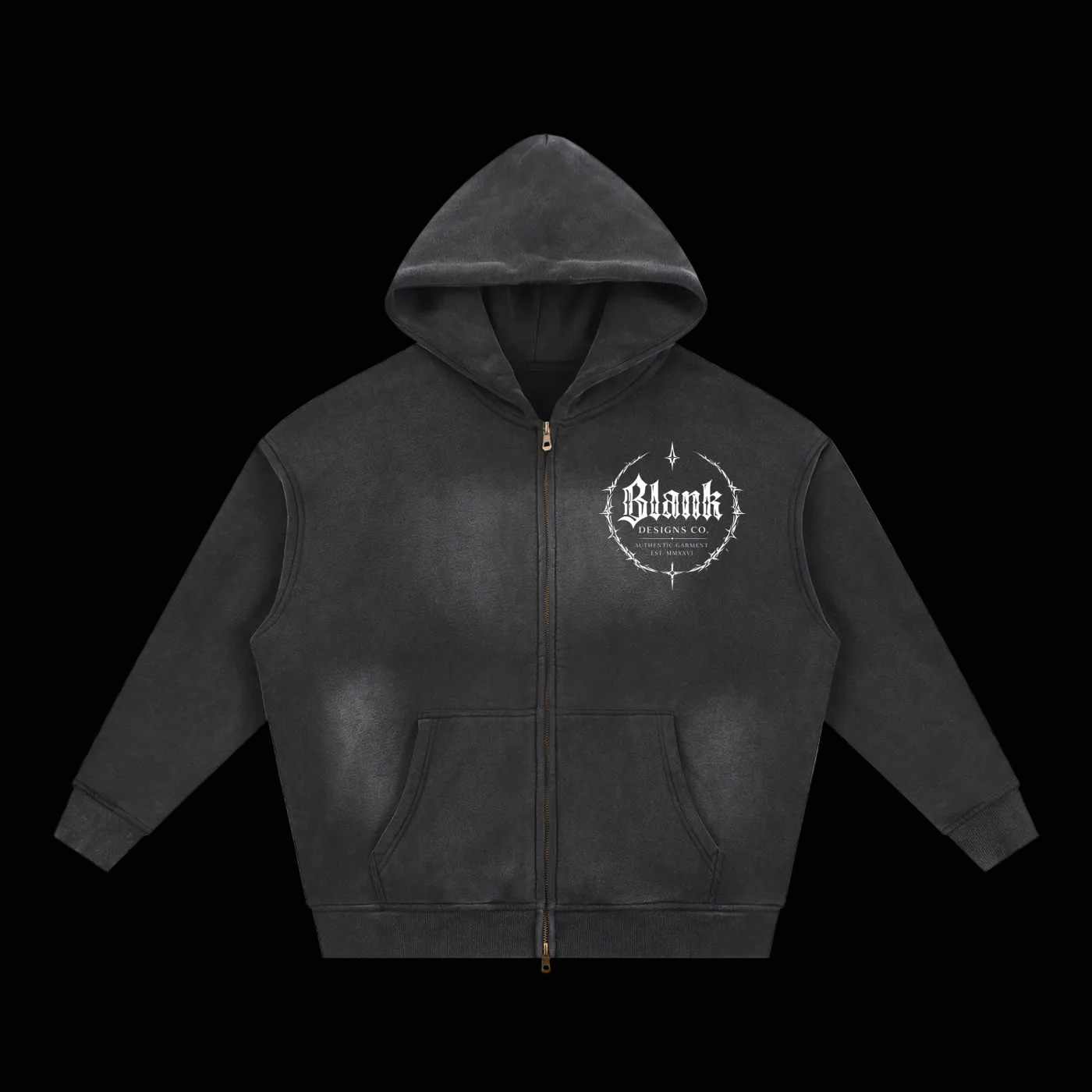 BlankDesignsCo Faded Drop Zip Up