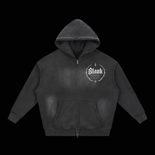 BlankDesignsCo Faded Drop Zip Up