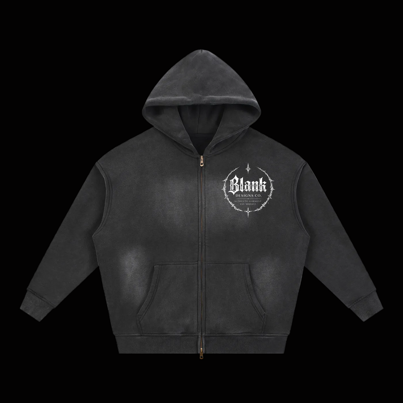 BlankDesignsCo Faded Drop Zip Up