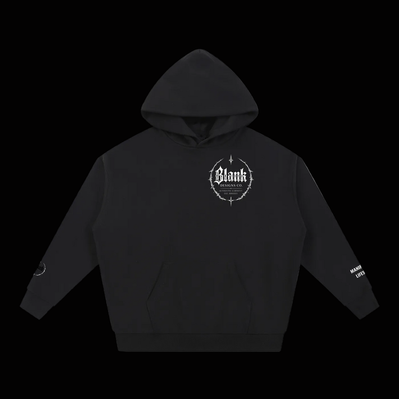 BlankDesignsCo Faded Drop Heavy Weight Hoodie