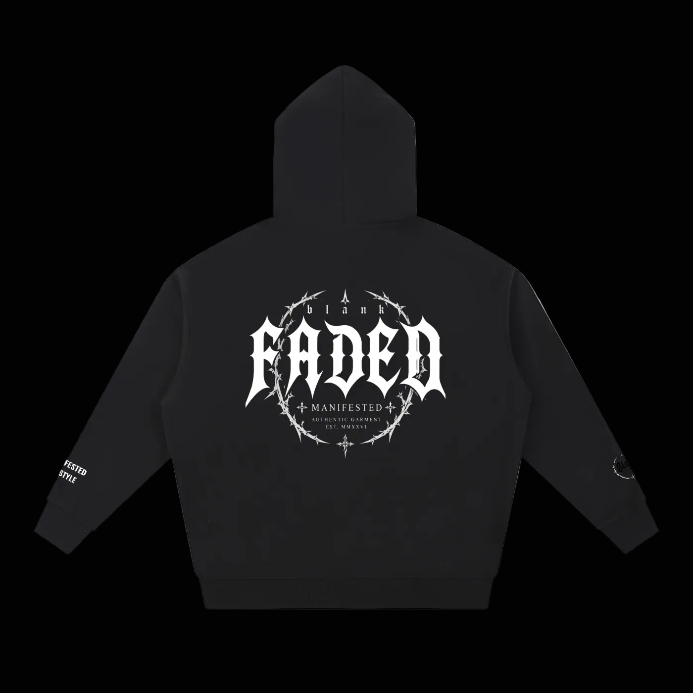 BlankDesignsCo Faded Drop Heavy Weight Hoodie
