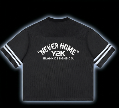 BlankDesignsCo Jersey Style "Never Home" Tee