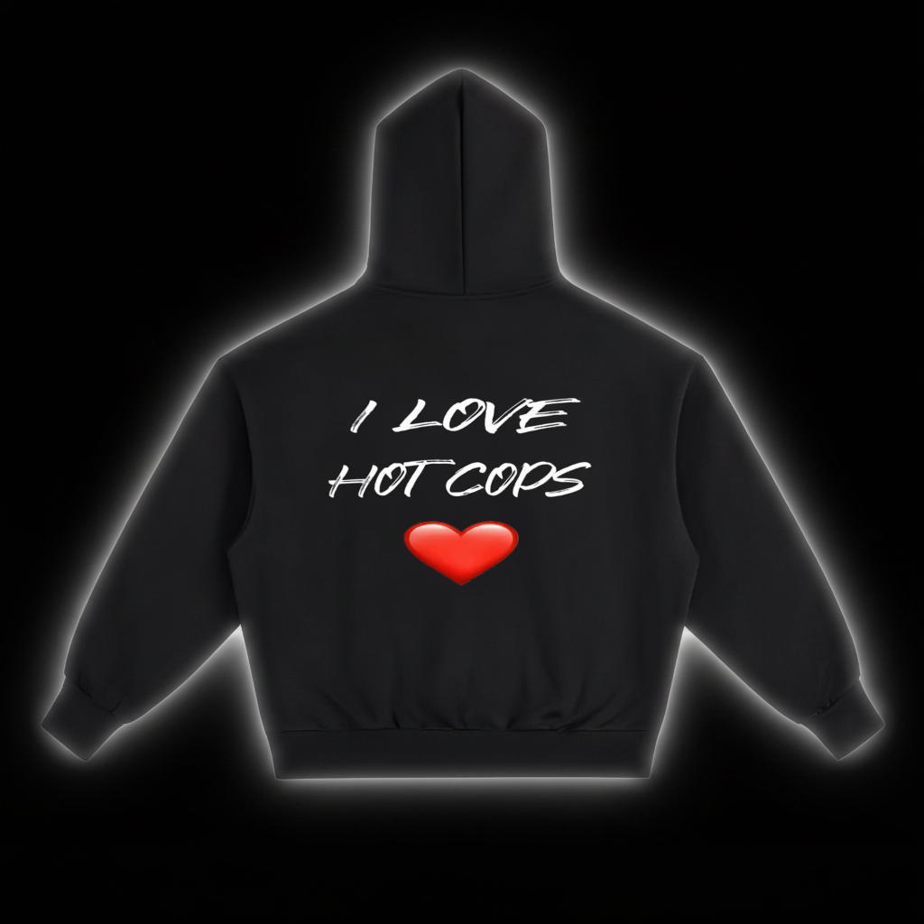 BlankDesignsCo I Love Hot Cops Hoodie