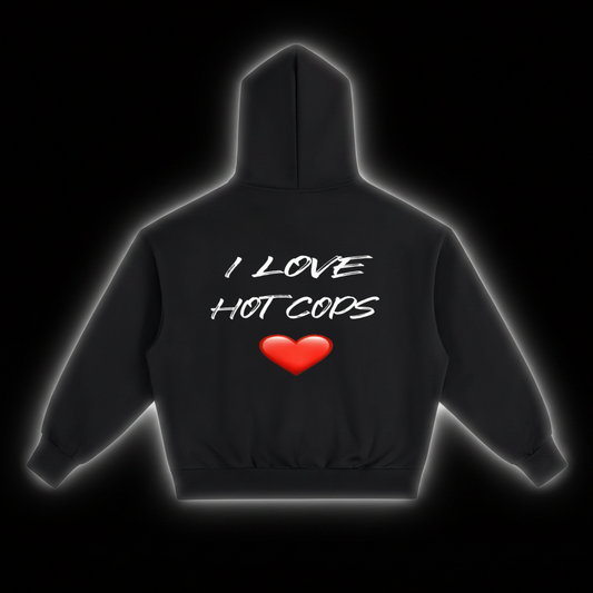 BlankDesignsCo I Love Hot Cops Hoodie